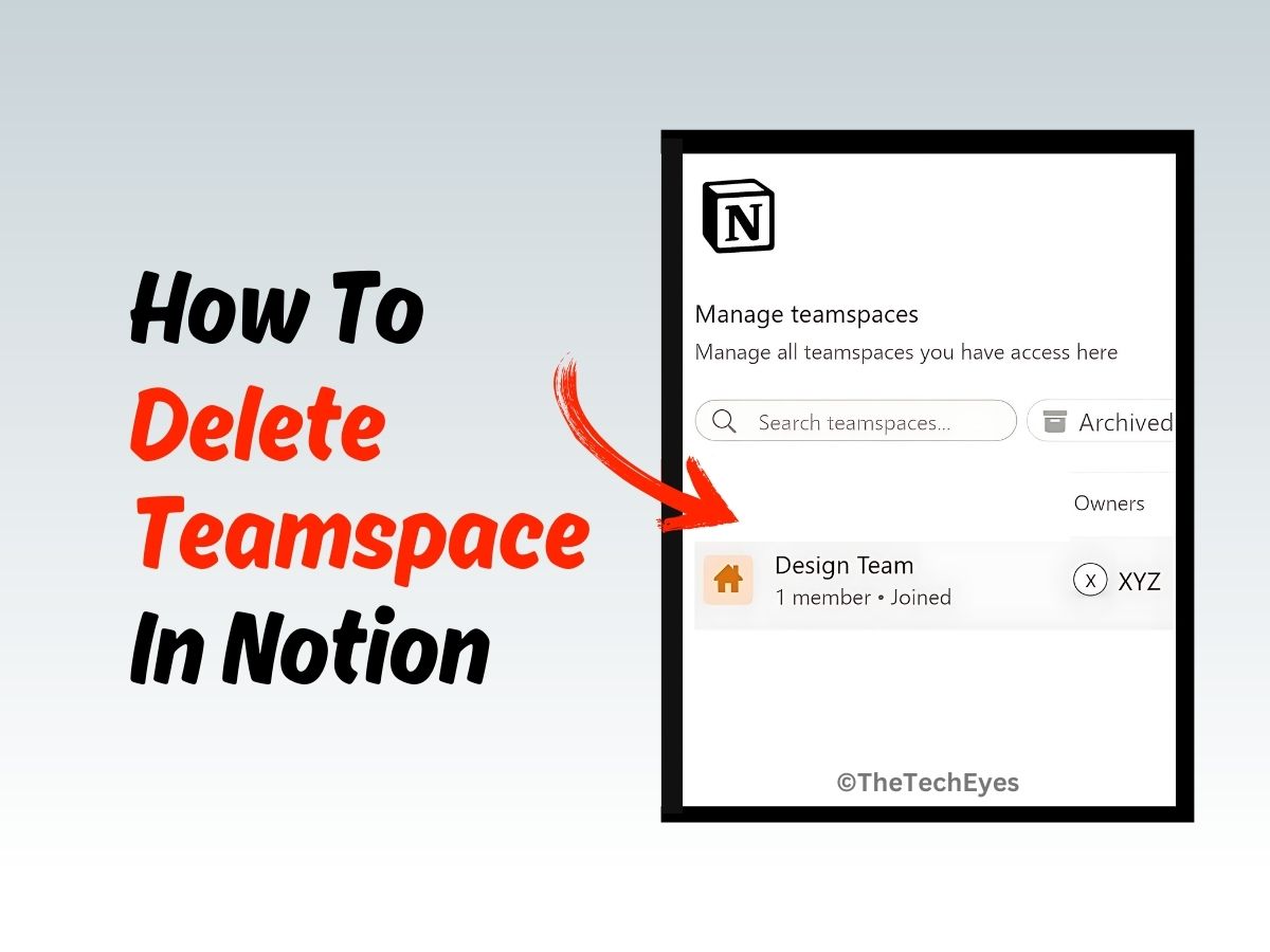 How to Delete Teamspace in Notion